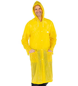 Wealers Emergency Adult Heavy Duty Lightweight PVC Trench Raincoat – Reusable| - Very Good