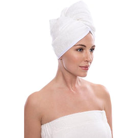 Texere Women's Bamboo Viscose Hair Towel (Tya, Natural White, U)