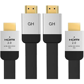 GH 4K@60Hz hdmi Cable 6ft 1 Pack - Flat High Speed Hdmi 2.0 Cable, 18Gbps,