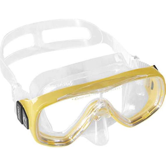 Cressi Elite Mask Snorkel Set Kids, Made in Italy, DM1010131, Clear/Yellow