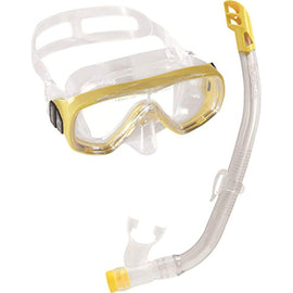 Cressi Elite Mask Snorkel Set Kids, Made in Italy, DM1010131, Clear/Yellow