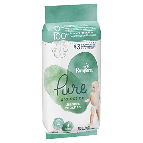 Diapers Size 3, 3 Count - Pampers Pure Protection Disposable Baby Diapers,