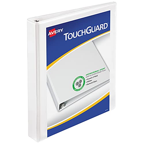 Avery TouchGuard Protection 3 Ring Binder, Customizable Cover, 1 Inch Slant