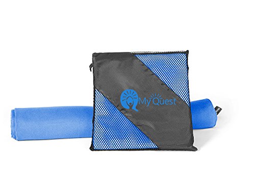 Myquest Microfiber Towel Small 16x32in Facial Size With Case - Premium Microf...