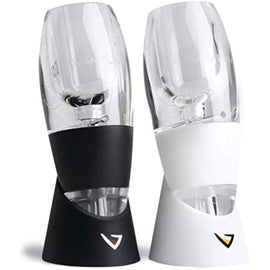 Vinturi Wine Lovers Set Essential Red and White Wine Aerators, Set of 2, Black