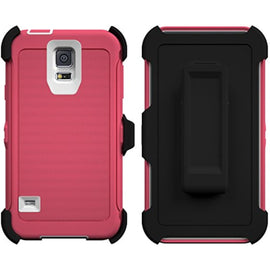 TOUGHBOX Galaxy S5 Case, [Armor Series] [Shock Proof] [Pink | White] for Samsung - Like New