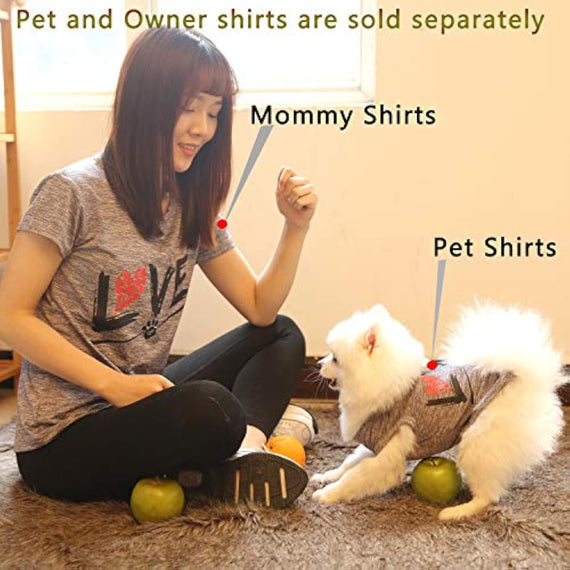 P&Q STORE PET CLOTHES ADO...LOVE MY MOM GREY, LARGE