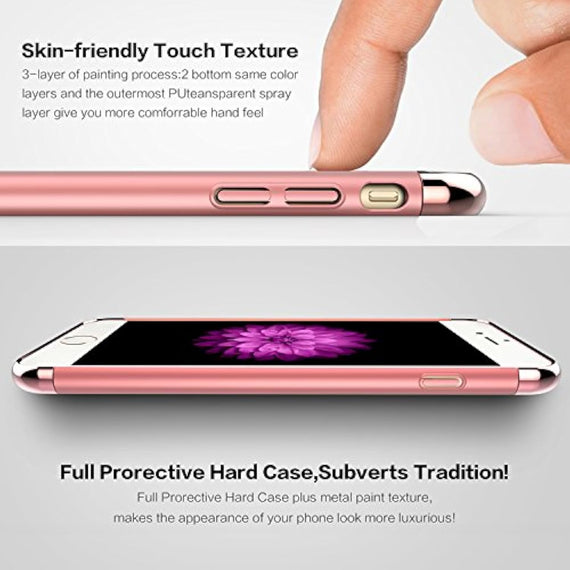 iPhone 6S case, Aonlink 3 in 1 Ultra Thin and Slim Design Kickstand Coated