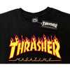 Qzlclub Thrasher Skateboard Magazine Flame Logo Short Sleeve T-Shirt for