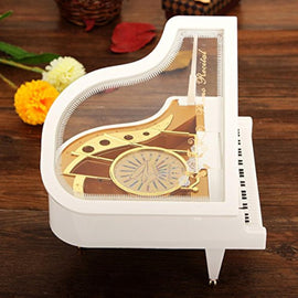 SOUND HOUSE 619 Mechanical Classical Piano Music Box Dancing Ballerina White