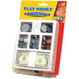 Learning Resources Lets Pretend Play Money Coins & - Like New