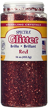 PACON Spectra Glitter, Red, 1 lb., 1 Jar