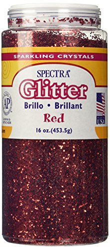 PACON Spectra Glitter, Red, 1 lb., 1 Jar