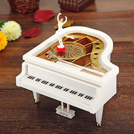 SOUND HOUSE 619 Mechanical Classical Piano Music Box Dancing Ballerina White