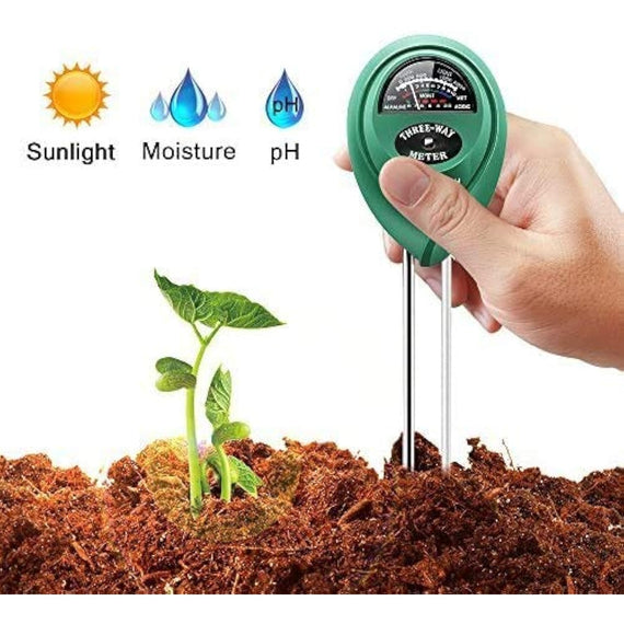 Soil Tester  Meter, 3 in 1 Soil Test Kit Gardening Tools for PH, Light &