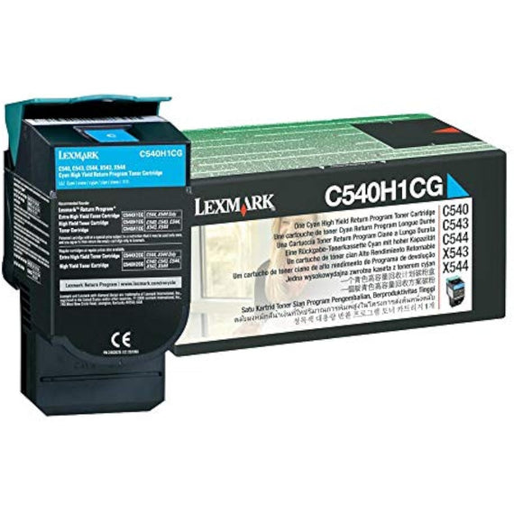 Lexmark C540H1CG C540 C543 C544 C546 X543 X544 X548 Toner Cartridge (Cyan) in