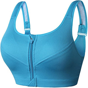 YVETTE ZIP FRONT CLOSURE...7067 TURQUOISE/ WHITE, 36C.