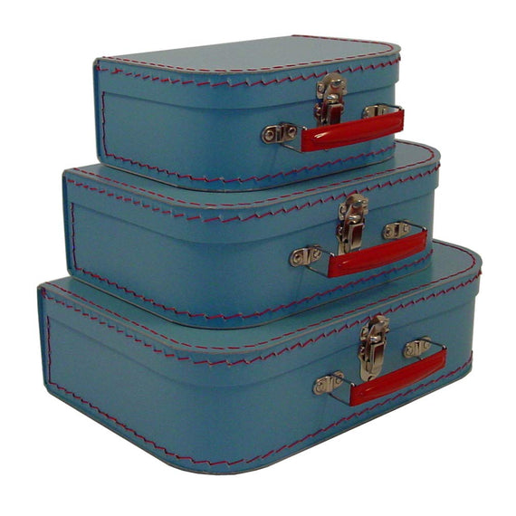 Cargo Vintage Travelers Mini Suitcases, Set of 3, Soft Blue