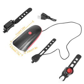 10000lm Bike Headlight USB Rechargeable LED Bicycle Front Light Rear Tail Light with 130dB Loud Horn