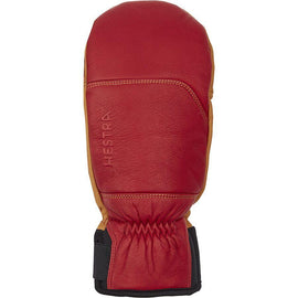 Hestra Henrik Leather Pro Short Ski And Ride Mitten Brown/red