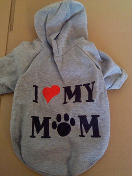 P&Q STORE PET CLOTHES ADO...LOVE MY MOM GREY, LARGE