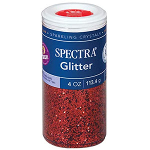 Pacon Spectra Glitter Sparkling Crystals, Red, 4-Ounce Jar (91640)