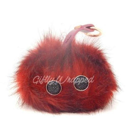 Power Fur Pom Fashion Accessory Power Bank 1000 Mah Iphone & Android (red Wine)