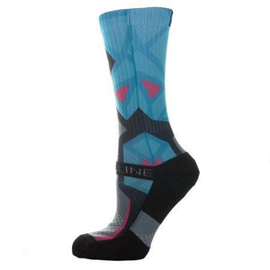 Strideline Athletic Crew Socks Optics Mint Blue 2600611 Strapped Fit Men's