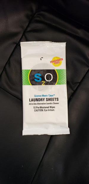 S2O Laundry Detergent 70 Sheets Plus Stain Remover Booster, Fragrance Free scent