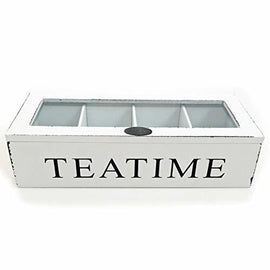 Whole House Worlds, Tea Time Chest, 10 3/4 x 4 1/4 x 2 3/4 Inches, Distressed