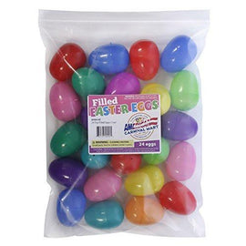 24 Toy Filled Plastic Easter Eggs - Asst Toys