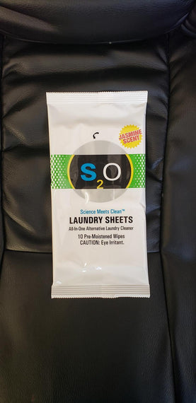 S2O Laundry Detergent 200 Sheets Plus Stain Remover Booster, Jasmine scent