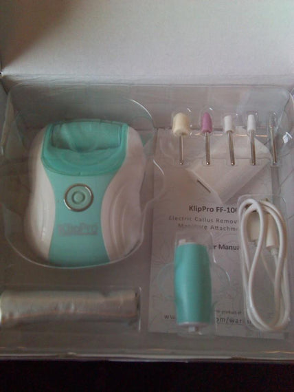 ClipPro Callus Remover with Bonus Manicure Tool with 5 Attachment Heads